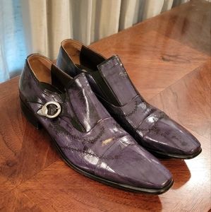 Mezlan size 13 Purple leather dress shoe